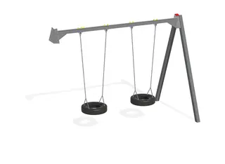 Dubbel gungst&#228;llning p&#229;byggnadsdel B334 x D202 x H252 cm