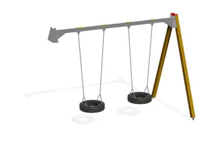Dubbel gungst&#228;llning p&#229;byggnadsdel B334 x D202 x H252 cm