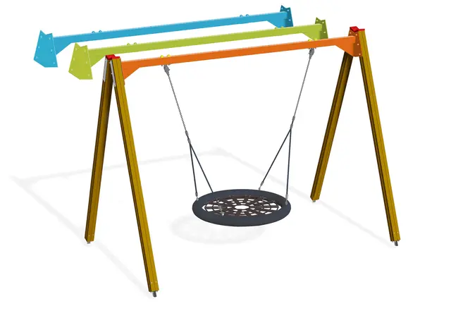 Gungställning påbygg. fågelbosits grön B320 x D202 x H252 cm 