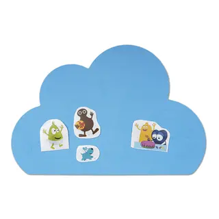 Flanellograf moln blå L60 x B40 cm