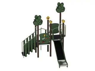 Queco 42 – Lekapparat med hög rutschkana L305 x B324 x H349 cm