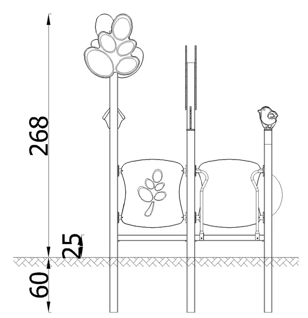 Queco 44 – Lekhus/lekeplattform L209 x B124 x H268 cm 