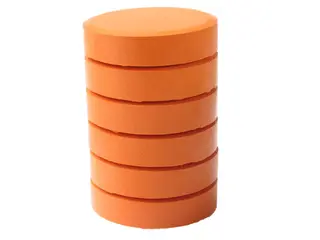 Färgblock senior orange Ø57 mm, 6 st
