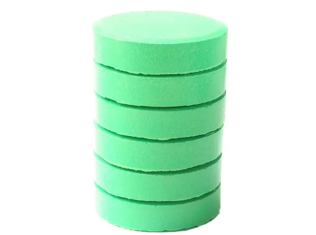 Färgblock senior grön Ø57 mm, 6 st 