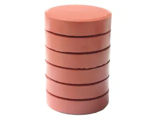 Färgblock senior brun Ø57 mm, 6 st