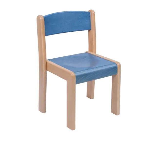 Populär stol stapelbar H26 cm 01 Blå 