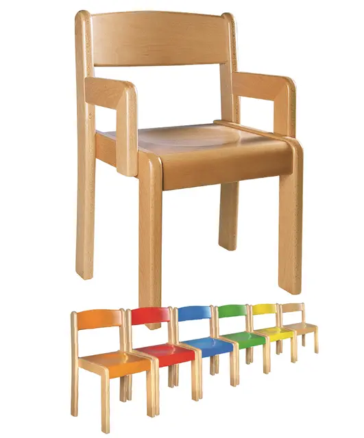 Populär stol med armstöd H26 cm 02 Röd 