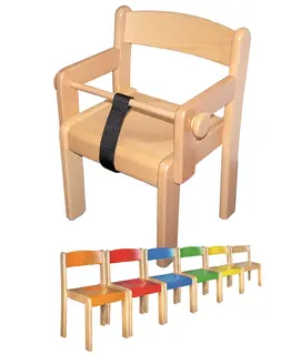 Populär stol med armstöd och bygel H26 cm 01 Blå