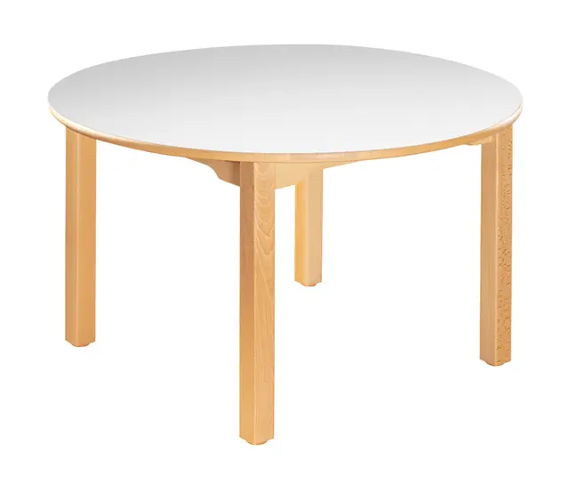 Populär laminatbord runt ø100 cm H64 cm 08 Vit 