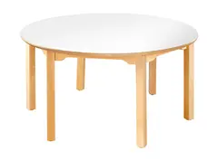Populär laminatbord runt ø120 cm H46 cm 08 Vit
