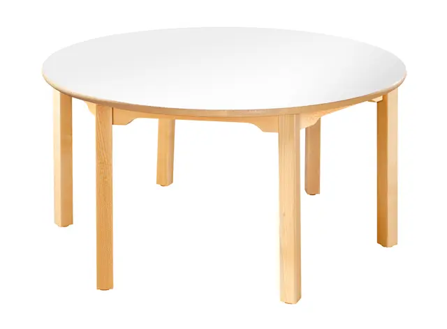 Populär laminatbord runt ø120 cm H46 cm 08 Vit 