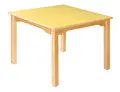 Popul&#228;r laminatbord B80 x D80 cm H76 cm 14 Ljusgul