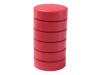 Färgblock junior karmin Ø44 mm, 6 st