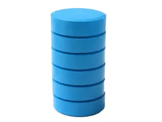 Färgblock junior ljusblå Ø44 mm, 6 st
