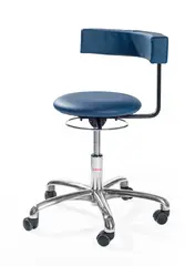 Saturn stol H40-53 cm, blått konstläder