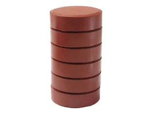 Färgblock junior brun Ø44 mm, 6 st