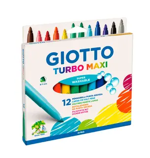 Giotto Turbo Maxi fiberpennor 12 st