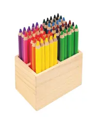 Färgpennor i träställ 60 st