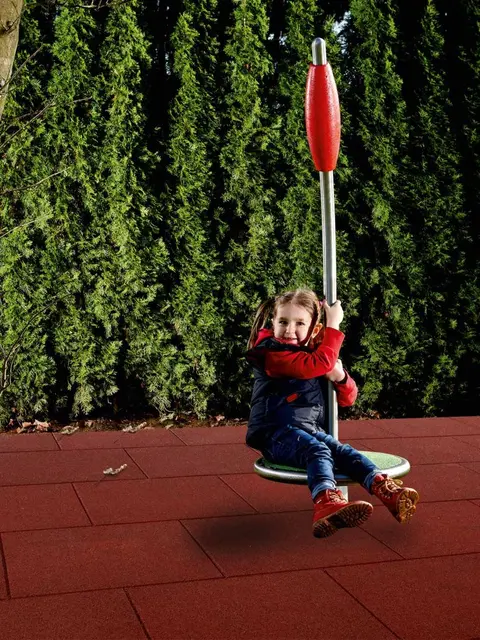 Fallskyddsplattor 30 mm rød/brun Fallöjd 100 cm 