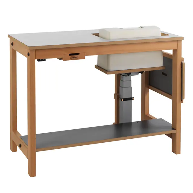 Sjöbergs symaskinbord ljusgrå med elhiss L120 x B60 x H90 cm 