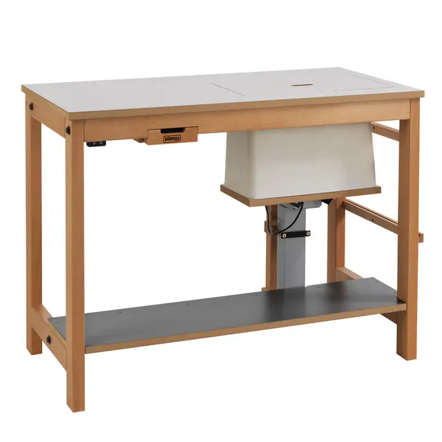 Sjöbergs symaskinbord ljusgrå med elhiss L120 x B60 x H90 cm 