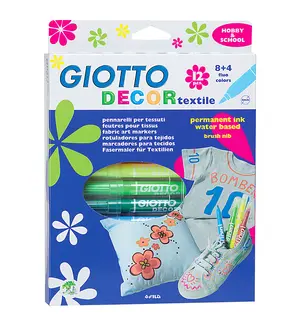 Giotto textilpennor 12 st