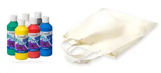 Creall textilpaket 6 x 250 ml, 2 x 80 ml, 20 st tygp&#229;sar
