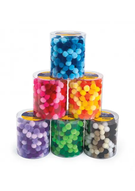 Pompoms nyansfärger 6 x 250 st 