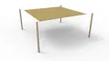 Solsegel med stolpar L420 x B420 cm