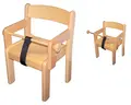 Popul&#228;r stol med armst&#246;d och bygel H34 cm 00 Bok