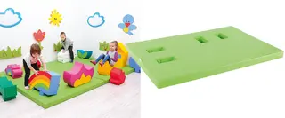 SOFT lekplats madrass Hål vänster, L150 x B100 x H8 cm