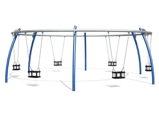 Gungställning – cirkulär för 6 platser