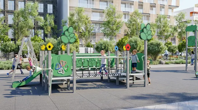 Queco 38 – Kombinationslekapparat L609 x B309x H264 cm 