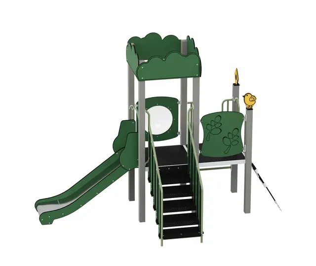 Queco 41 – Lekapparat med rutschkana L385 x B203 x H279 cm 