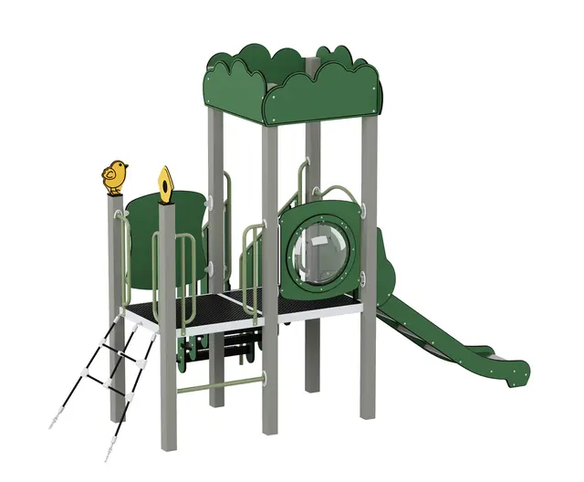 Queco 41 – Lekapparat med rutschkana L385 x B203 x H279 cm 