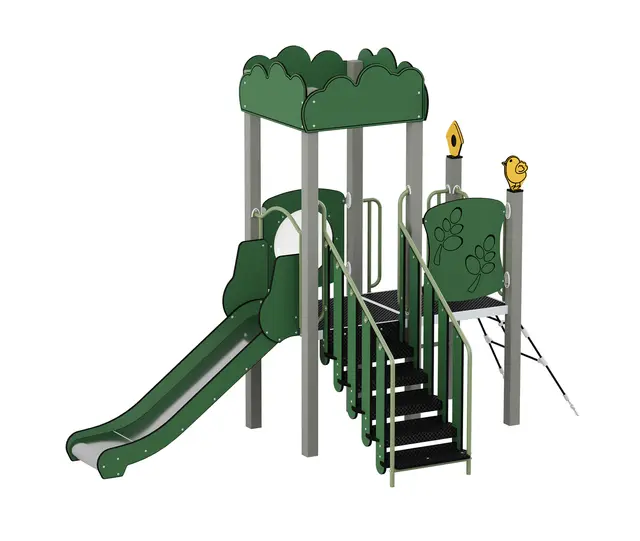 Queco 41 – Lekapparat med rutschkana L385 x B203 x H279 cm 