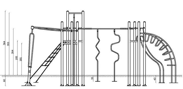 Multiclimber 39 L831 x B383 x H364 cm 