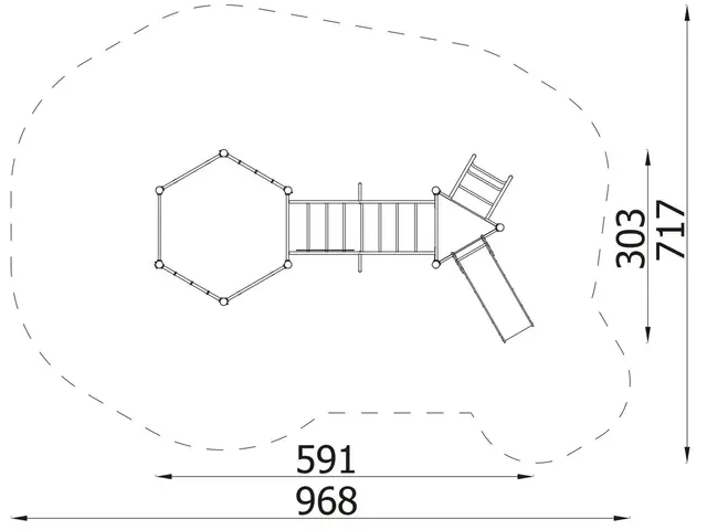 Action4Kids Lime – Klätterställning L303 x B591 x H264 cm 