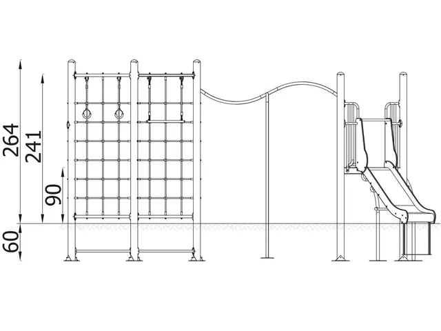Action4Kids Lime – Klätterställning L303 x B591 x H264 cm 