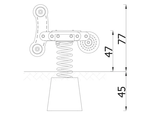 Milo – Gungdjur enkel L79 x B28 x H77 cm 