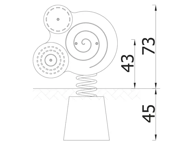 Milo – Gungbräda enkel L73 x B48 x H73 cm 