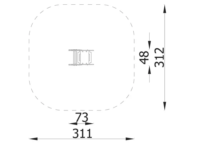 Milo – Gungbräda enkel L73 x B48 x H73 cm 
