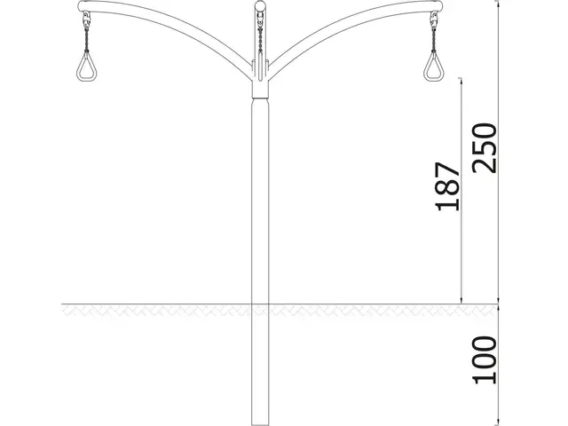 Karusell med 3 handtag L303 x B267 x H250cm 