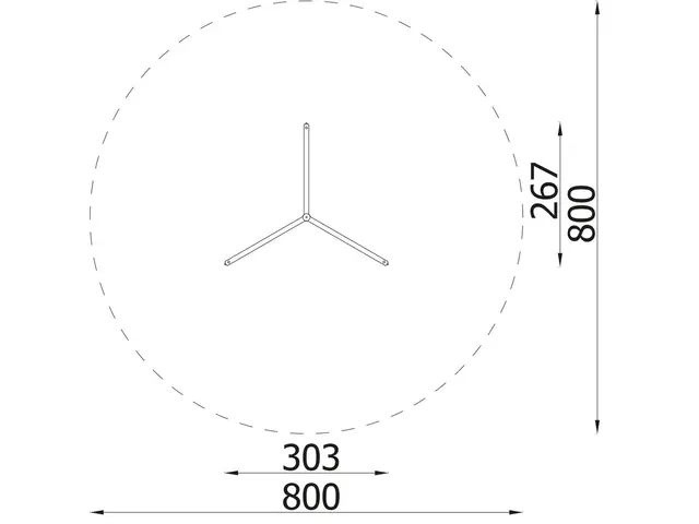 Karusell med 3 handtag L303 x B267 x H250cm 