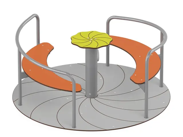 Novo – karusell med sittpaneler Ø150 x H77 cm 