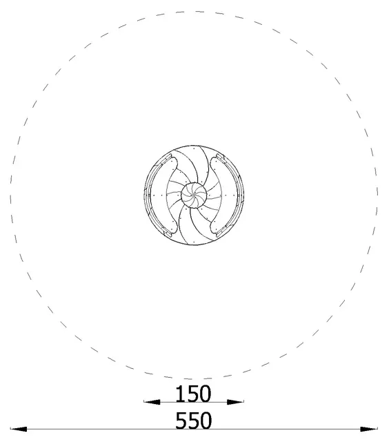 Novo – karusell med sittpaneler Ø150 x H77 cm 