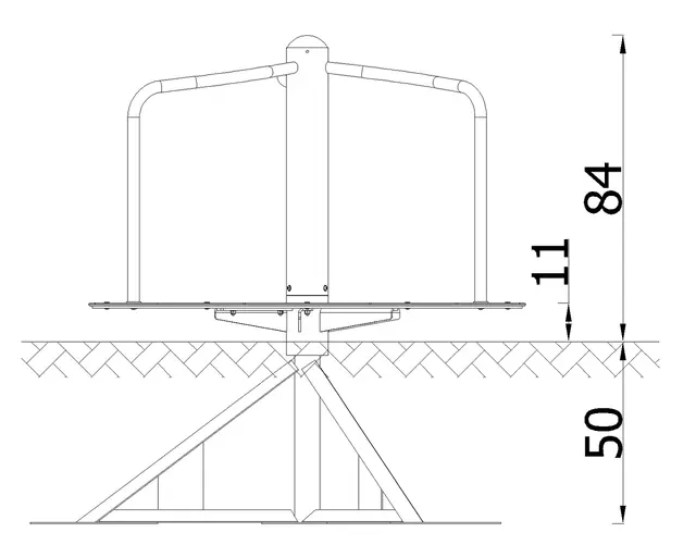 Spiro karusell Ø120 x H84 cm 