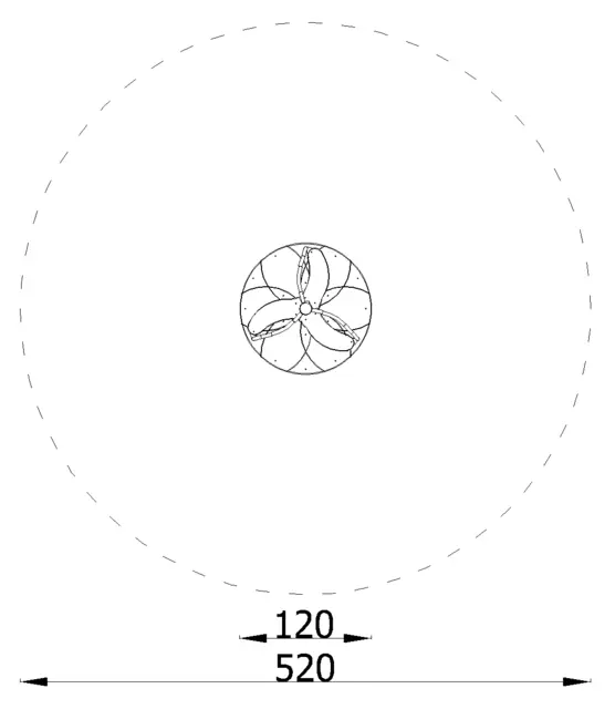 Vento – karusell med sittpanel Ø120 x H74 cm 