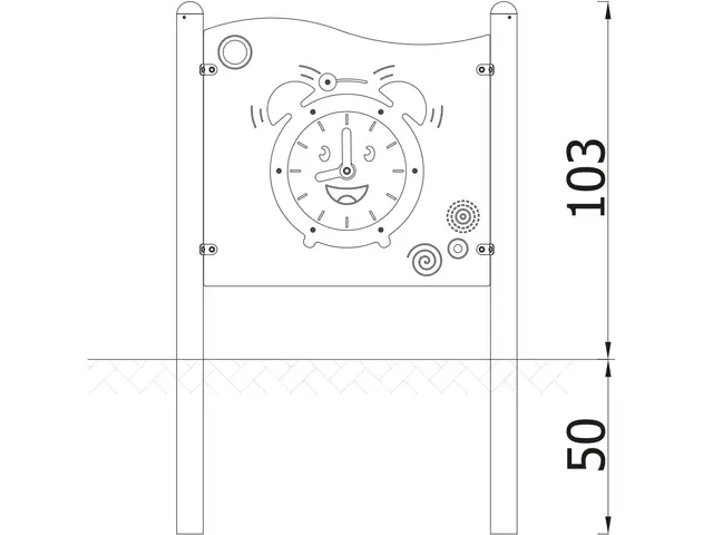 Milo lekpanel kök L98 x B10 x H103 cm 