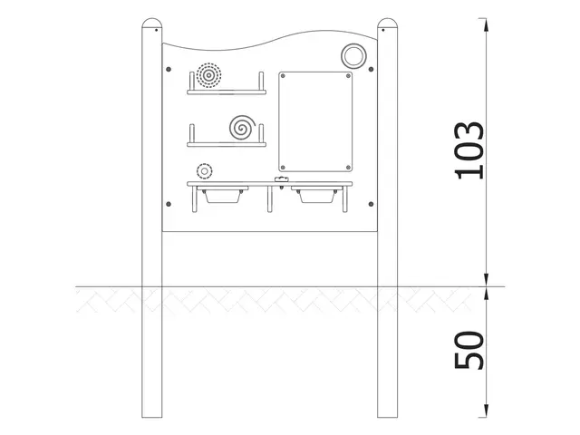 Milo lekpanel kök L98 x B27 x H103 cm 